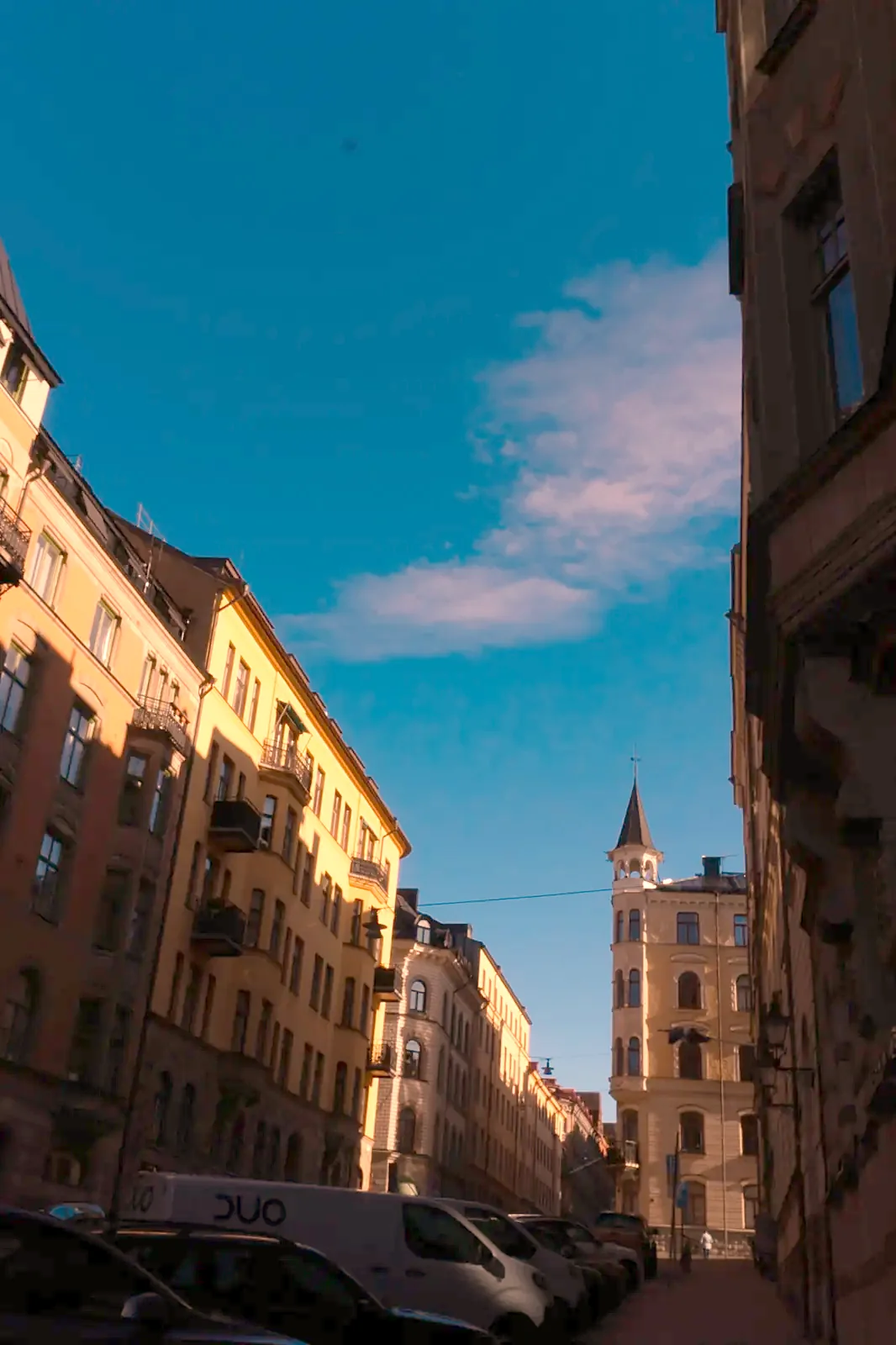Skeppargatan on a sunny day